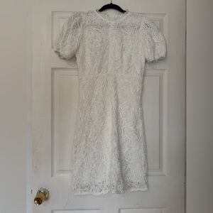 Elegant White Lace Dress